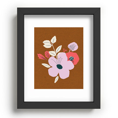 Alice Rebecca Potter Earthy Bouquet Recessed Framing Rectangle