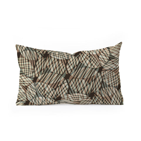 Alisa Galitsyna Abstract Linocut Pattern 5 Oblong Throw Pillow