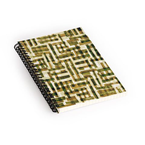 Alisa Galitsyna Abstract Linocut Pattern 6 Spiral Notebook