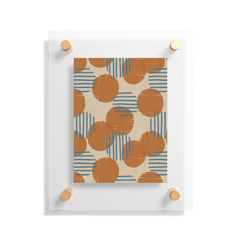 Alisa Galitsyna Abstract Pattern Orange Blue Floating Acrylic Print