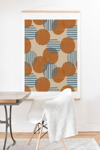 Alisa Galitsyna Abstract Pattern Orange Blue Art Print And Hanger