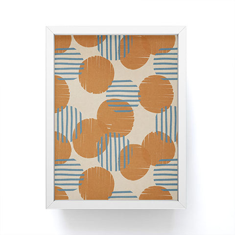Alisa Galitsyna Abstract Pattern Orange Blue Framed Mini Art Print