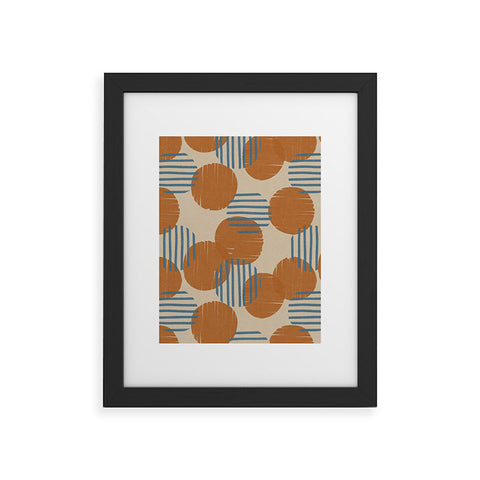 Alisa Galitsyna Abstract Pattern Orange Blue Framed Art Print