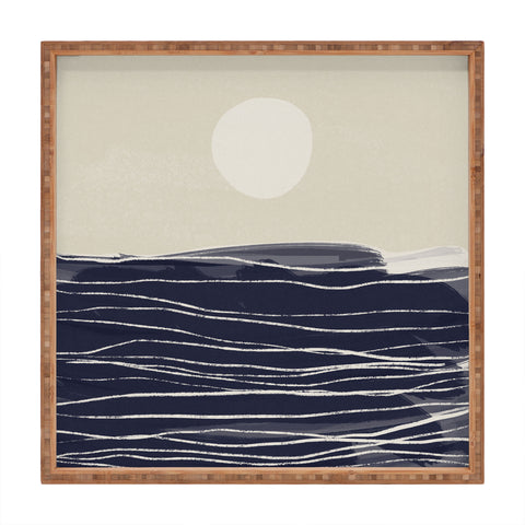 Alisa Galitsyna Abstract Seascape 2 Square Tray