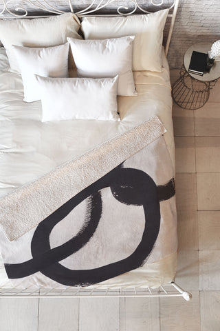 Alisa Galitsyna Acrylic Circles Fleece Throw Blanket