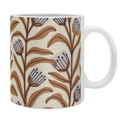 Alisa Galitsyna Bellflower Pattern Brown Ivory Coffee Mug