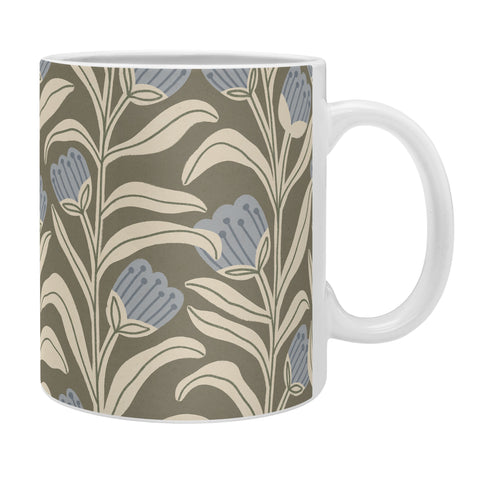 Alisa Galitsyna Bellflower Pattern Cream Olive Coffee Mug
