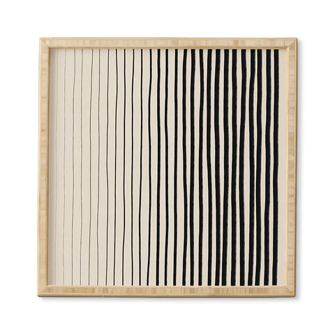 Alisa Galitsyna Black Vertical Lines Framed Wall Art