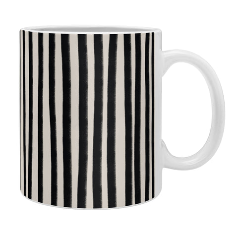 Alisa Galitsyna Black Vertical Lines Coffee Mug
