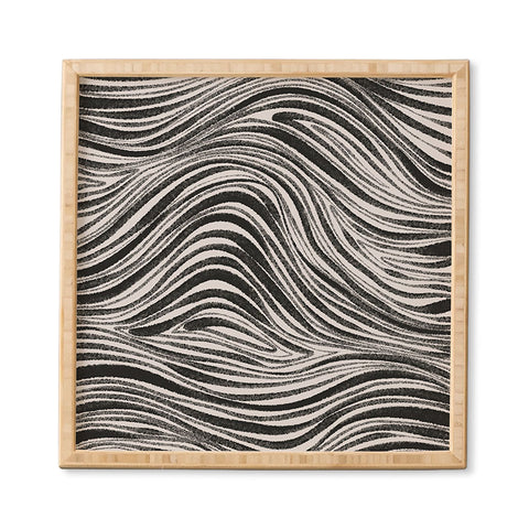 Alisa Galitsyna Black White Irregular Lines Framed Wall Art
