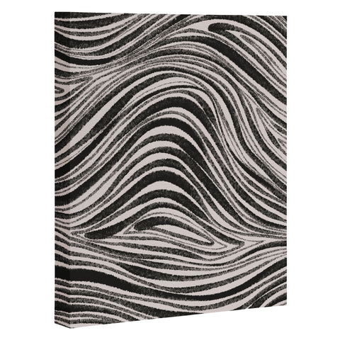 Alisa Galitsyna Black White Irregular Lines Art Canvas