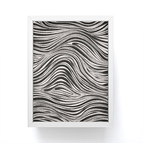 Alisa Galitsyna Black White Irregular Lines Framed Mini Art Print