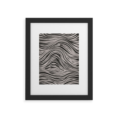 Alisa Galitsyna Black White Irregular Lines Framed Art Print