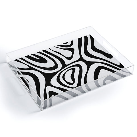 Alisa Galitsyna Black White Minimal Acrylic Tray