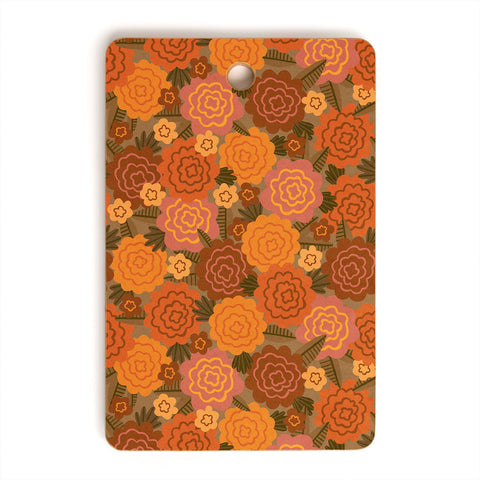Alisa Galitsyna Blooming Flowers Pattern Cutting Board Rectangle