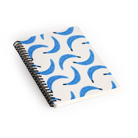Alisa Galitsyna Blue Bananas Spiral Notebook