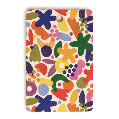 Alisa Galitsyna Bright Abstract Pattern 1 Cutting Board Rectangle