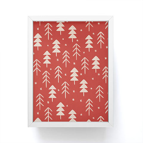 Alisa Galitsyna Christmas Forest Red Framed Mini Art Print
