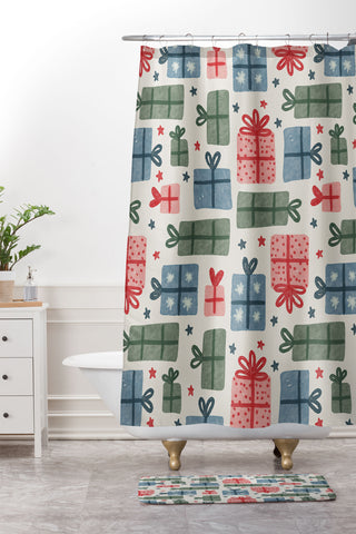 Alisa Galitsyna Christmas Gifts Shower Curtain And Mat