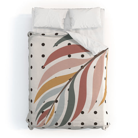 Alisa Galitsyna Colorful Palm Branch Duvet Cover