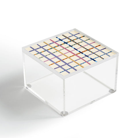Alisa Galitsyna Colorful Patterned Grid Acrylic Box