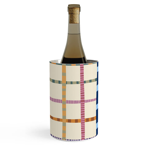 Alisa Galitsyna Colorful Patterned Grid Wine Chiller