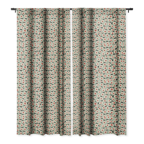 Alisa Galitsyna Dots and Flowers 1 Blackout Window Curtain
