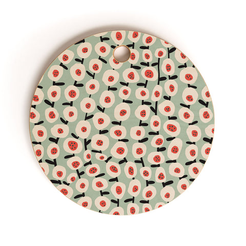 Alisa Galitsyna Dots and Flowers 1 Cutting Board Round