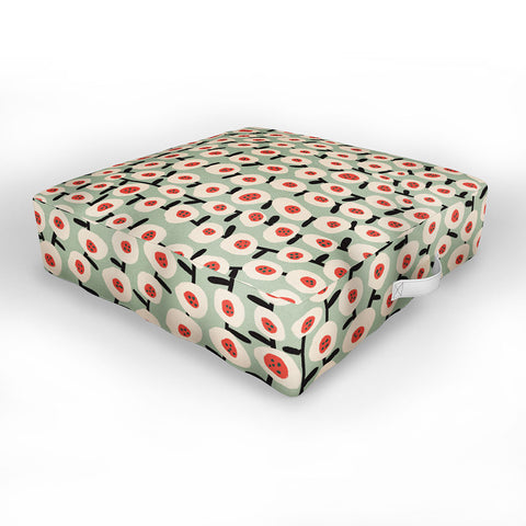 Alisa Galitsyna Dots and Flowers 1 Outdoor Floor Cushion