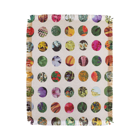 Alisa Galitsyna Floral Circles Paper Pattern Throw Blanket
