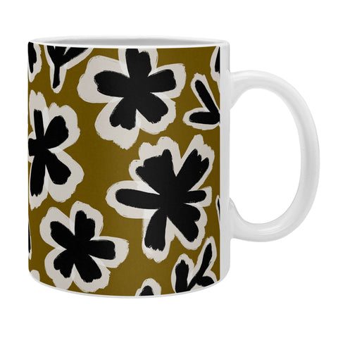 Alisa Galitsyna Florals on Olive Background Coffee Mug