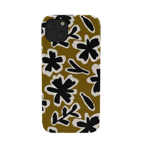 Alisa Galitsyna Florals on Olive Background Phone Case