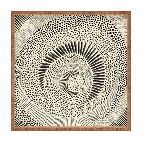 Alisa Galitsyna Hand Drawn Patterned Abstract Square Tray