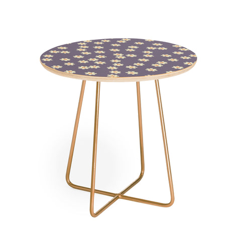 Alisa Galitsyna Lavender Tiny Flowers Round Side Table