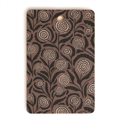 Alisa Galitsyna Midnight Floral Pattern 2 Cutting Board Rectangle