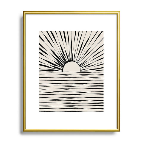 Alisa Galitsyna Minimal Sunrise Sunset Metal Framed Art Print
