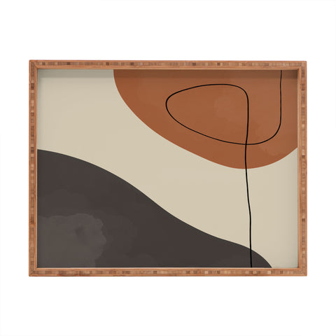 Alisa Galitsyna Modern Abstract Shapes 3 Rectangular Tray