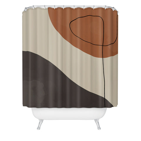 Alisa Galitsyna Modern Abstract Shapes 3 Shower Curtain