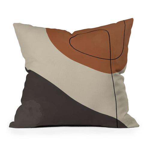 Alisa Galitsyna Modern Abstract Shapes 3 Throw Pillow