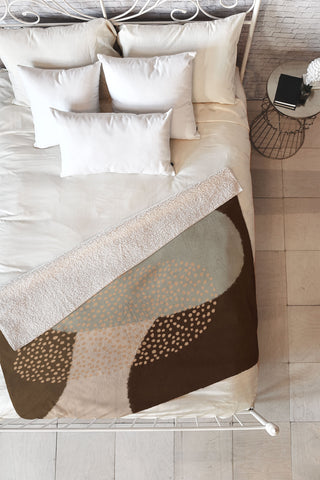 Alisa Galitsyna Modern Abstract Shapes 5 Fleece Throw Blanket