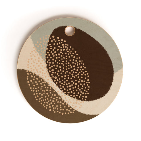 Alisa Galitsyna Modern Abstract Shapes 6 Cutting Board Round
