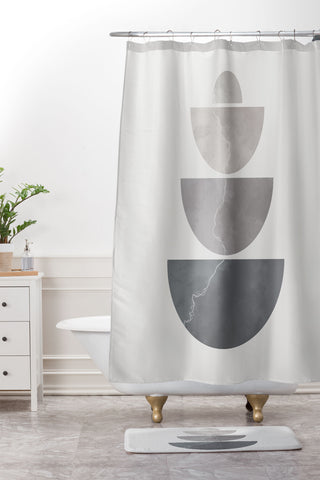 Alisa Galitsyna Monochrome Balance 2 Shower Curtain And Mat