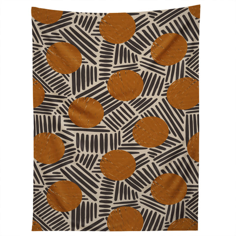 Alisa Galitsyna Neutral Abstract Pattern 2 Tapestry