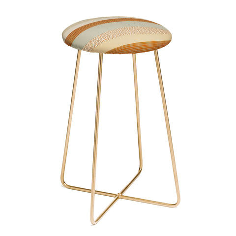 Alisa Galitsyna Neutral Abstract Pattern 5 Counter Stool