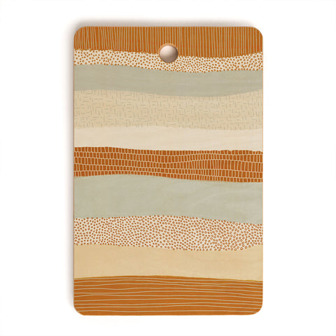 Alisa Galitsyna Neutral Abstract Pattern 5 Cutting Board Rectangle