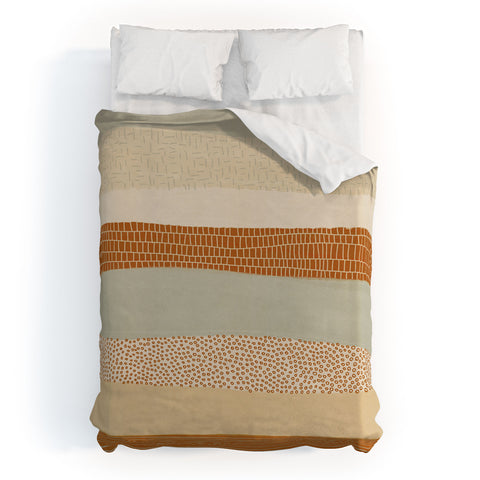 Alisa Galitsyna Neutral Abstract Pattern 5 Duvet Cover