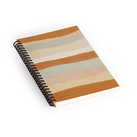 Alisa Galitsyna Neutral Abstract Pattern 5 Spiral Notebook