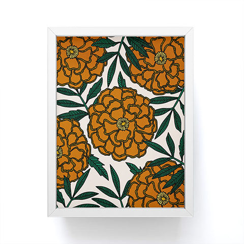 Alisa Galitsyna Orange Marigolds Framed Mini Art Print