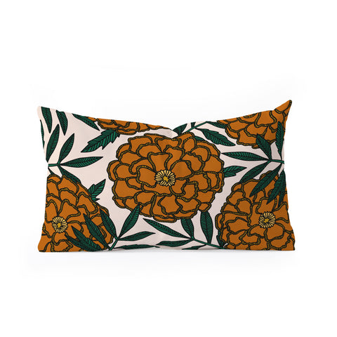 Alisa Galitsyna Orange Marigolds Oblong Throw Pillow
