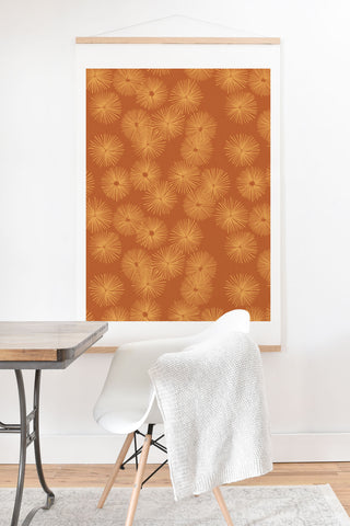 Alisa Galitsyna Orange Nasturtium Seamless Pat Art Print And Hanger
